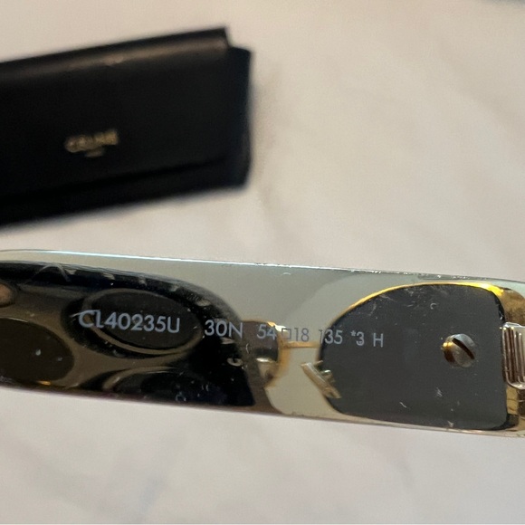 Celine triomphe oval sunglasses gold - Picture 5 of 6